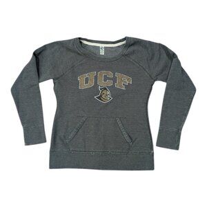 UCF Central Florida Knights Gray Scoop Neck Women’s Sweatshirt New Agenda Sz M